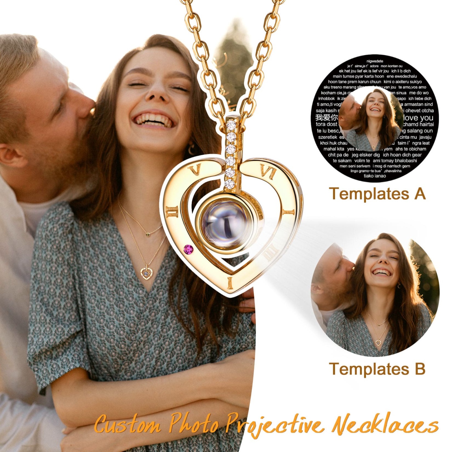 Collier  Projection Photo Personnalisée