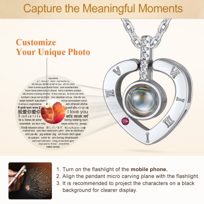 Collier Pendentif  Projection Photo Personnalisée