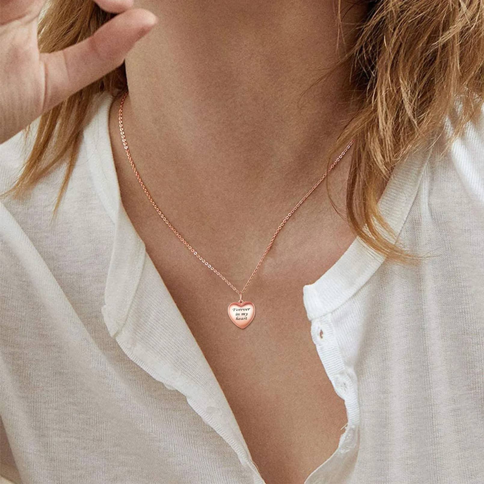 Collier Pendentif Cœur Personnalisé en Argent Sterling 