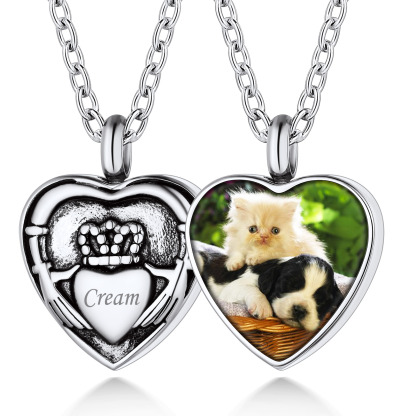 Collier Pendentif Urne Photo Personnalisable pour Cendres