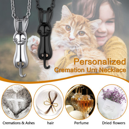 Pendentif urne funéraire chat personnalisé 