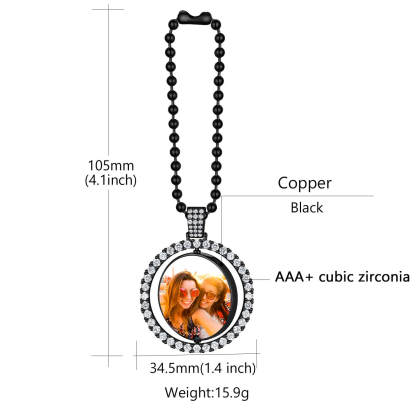 Porte-photo Voiture Personnalisé Double Face Pendentif Accessoires taille