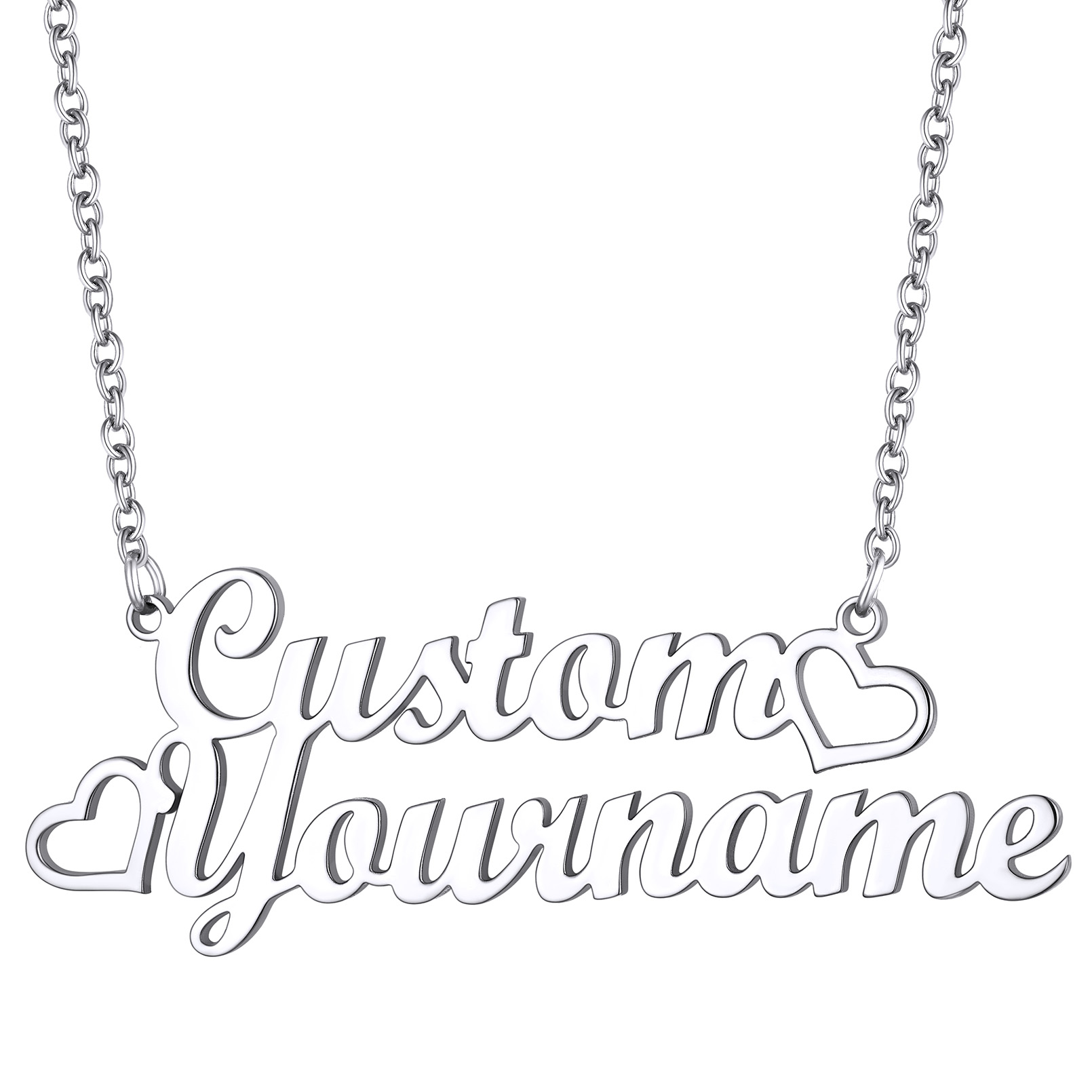 Collier Personnalisé Prénom avec Coeur pour Femme