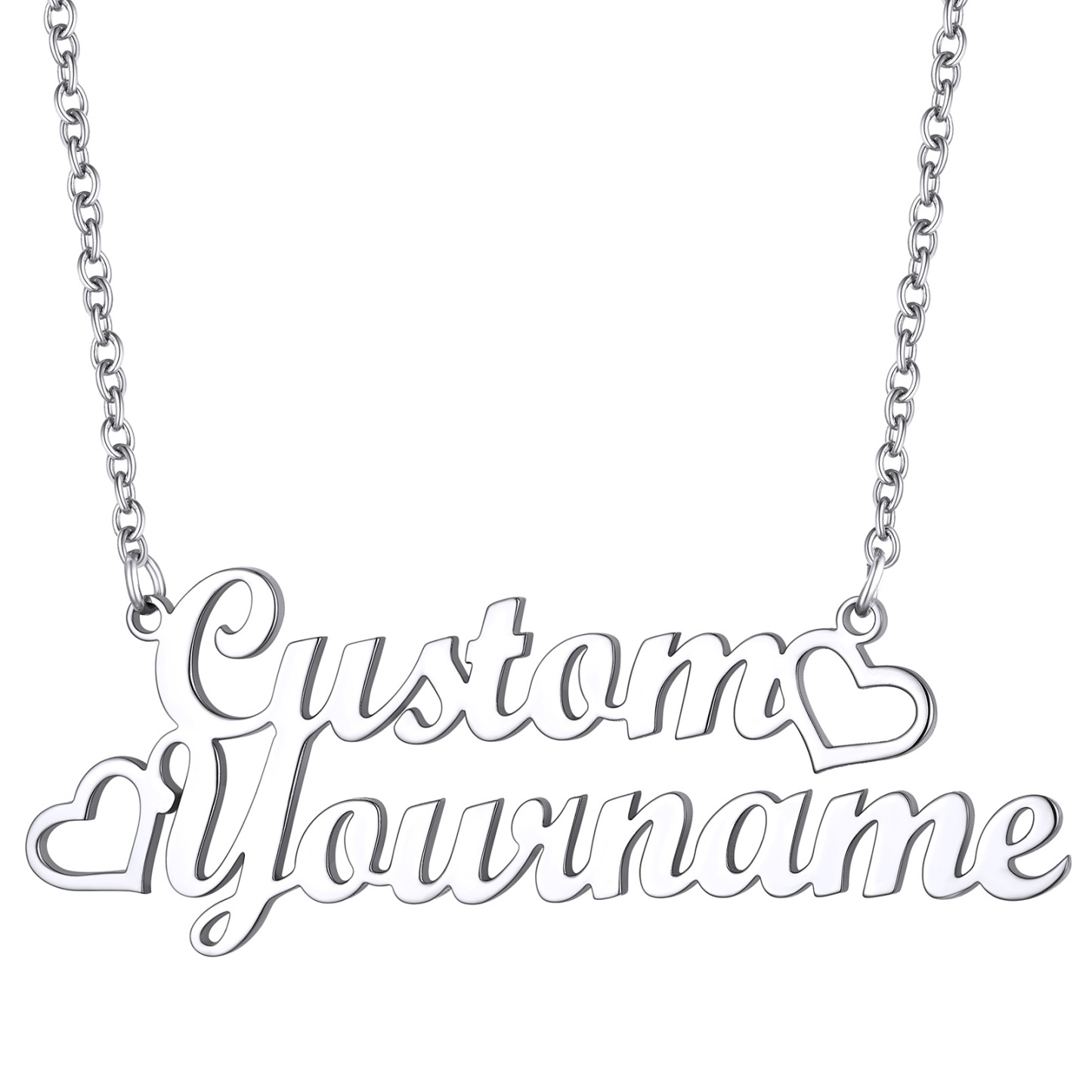 Collier Personnalisé Prénom avec Coeur pour Femme