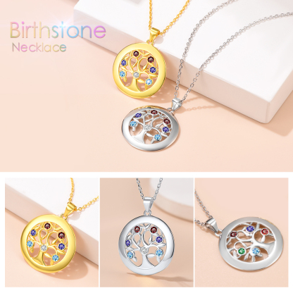 Collier Personnalisé avec Pierres de Naissance détail