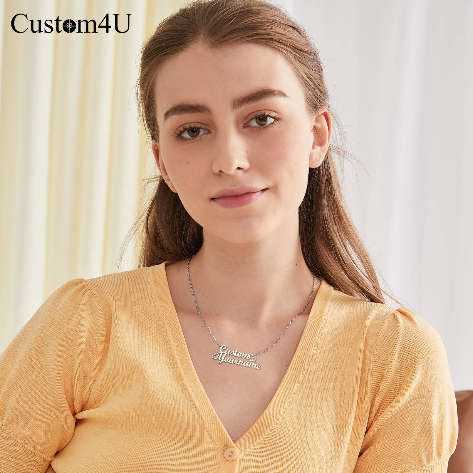 Collier Personnalisé Prénom avec Coeur 