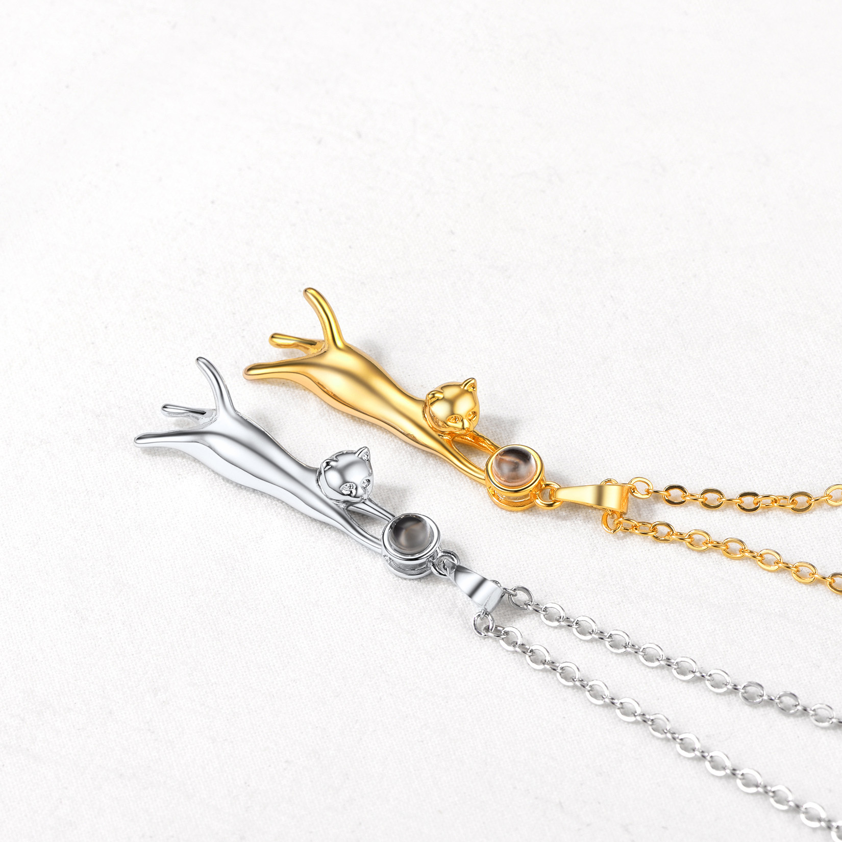 Collier Photo Chat Personnalisé | Pendentif Souvenir