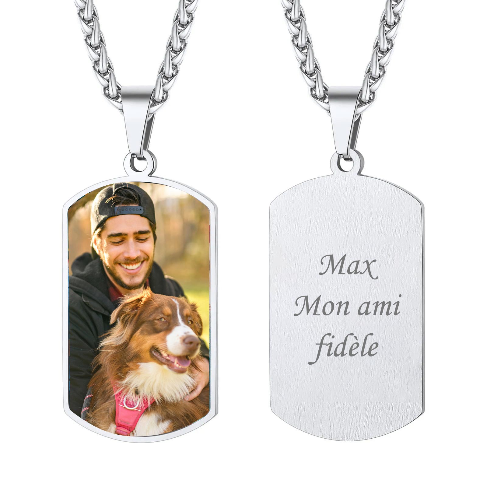 Collier Plaque Militaire Personnalisé avec Photo