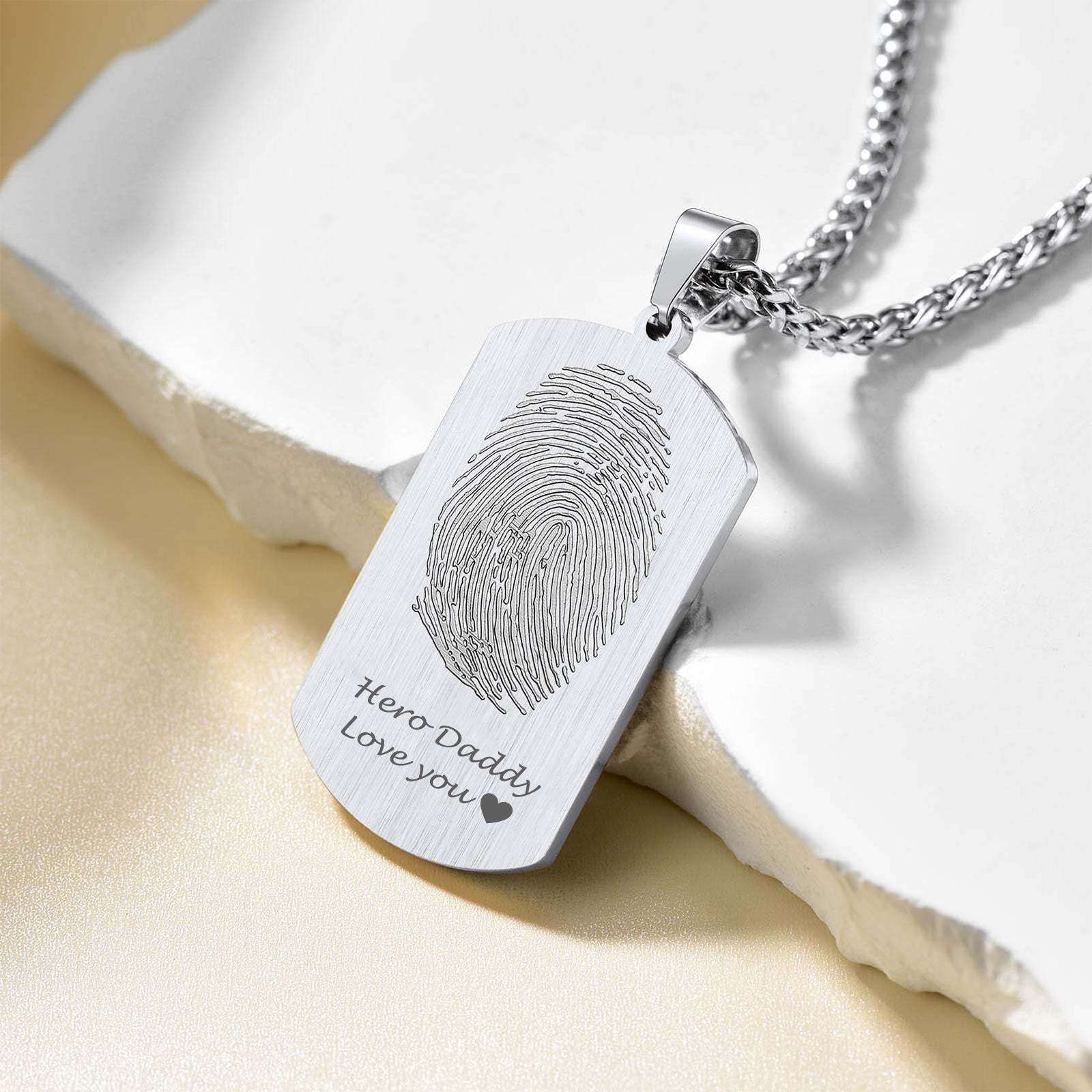 Collier Personnalisée avec Empreinte Digitale 