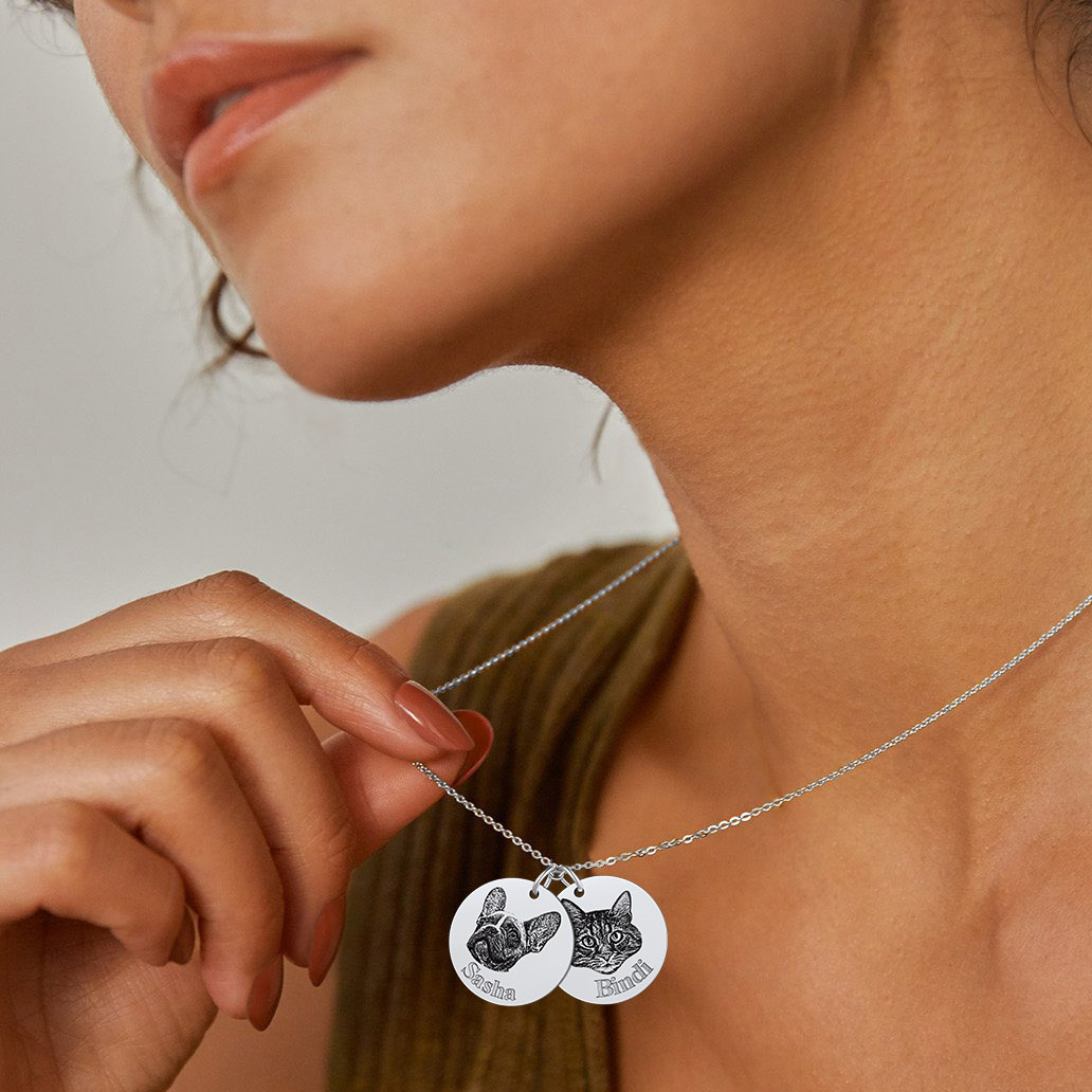 Collier Portrait d'Animal Personnalisé