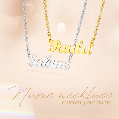 Collier Personnalisé avec Nom en Acier Inoxydable