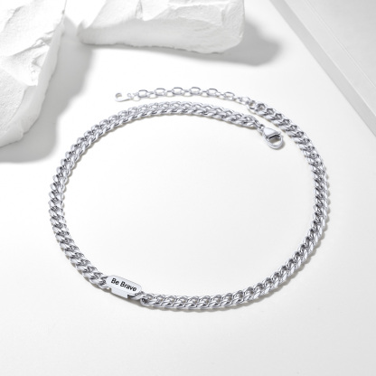 Collier Chaîne Cuban avec Gravure Personnalisée 7MM