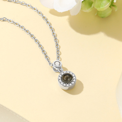 Collier Rond Personnalisé argenté