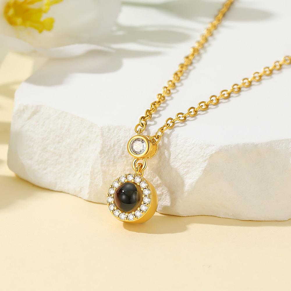 Collier Rond Personnalisé or