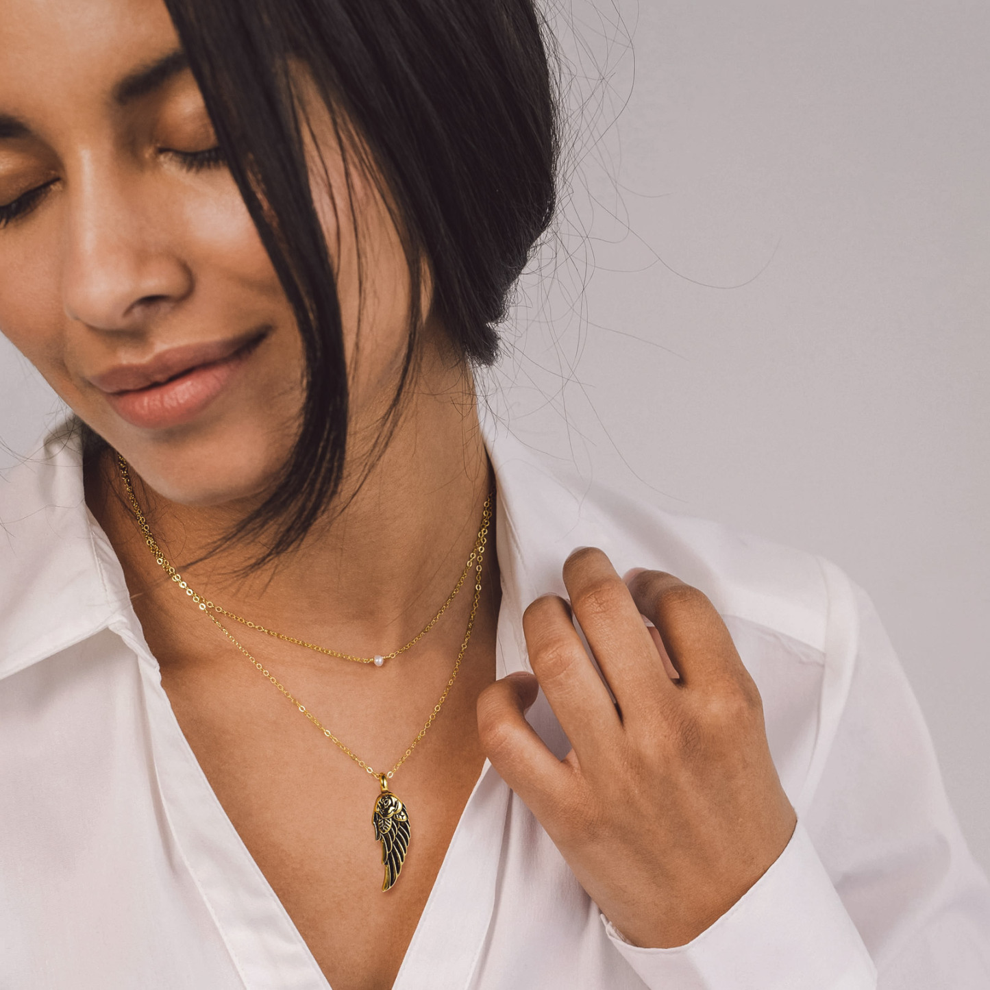 Collier Urne Funéraire Ailes d’Ange 