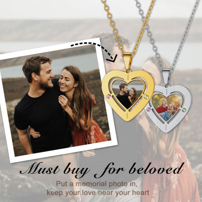 Collier avec Photo Gravé Médaillon Personnalisé