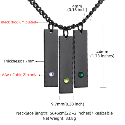 Collier barre Personnalisé Prénom