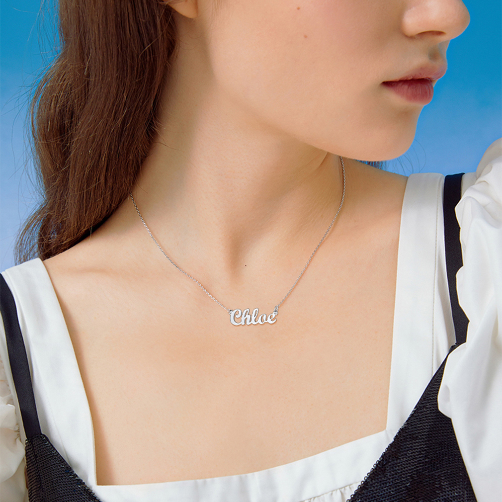 Collier Personnalisé avec Nom en Acier Inoxydable