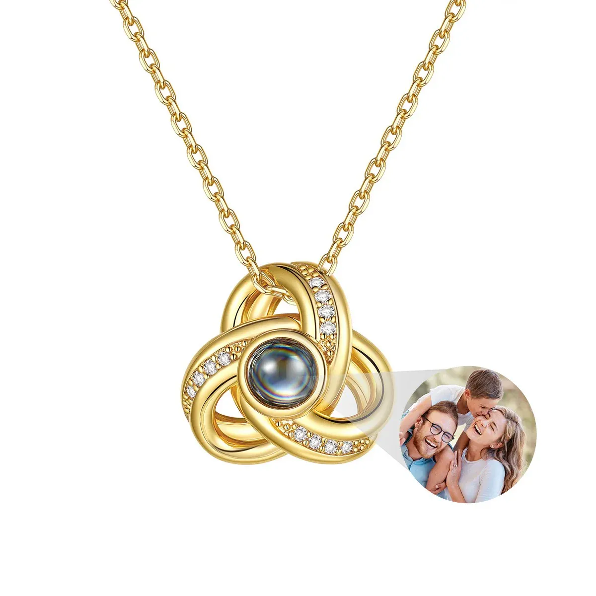 Collier Nœud d’Amour avec Photo Personnalisée