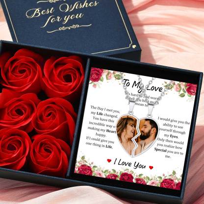 Colliers Duo Cœurs Photo cadeau 1 an couple