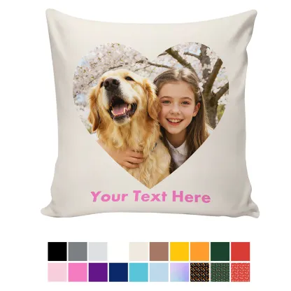 Coussin Personnalisé avec Photo et Texte
