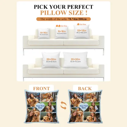 Coussin Personnalisé avec Photo et Texte