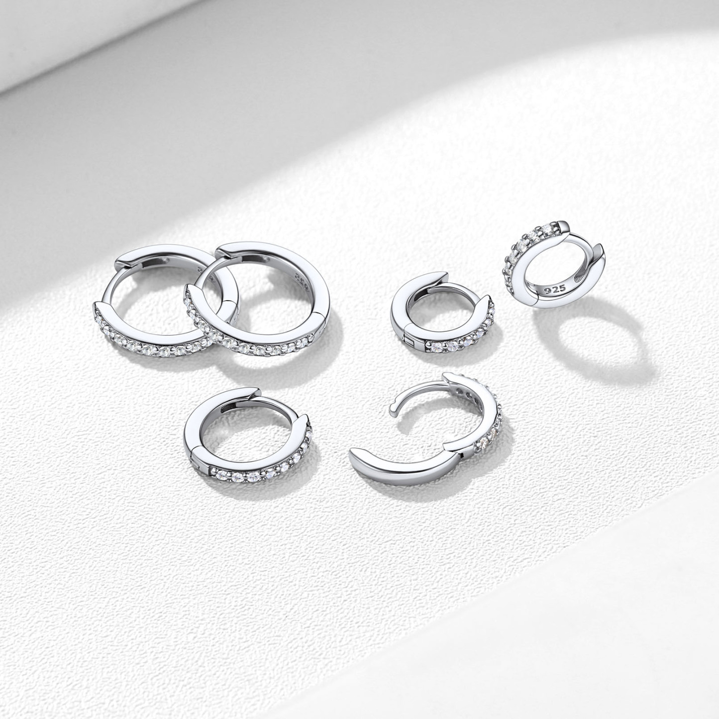 Créoles Argent 925 avec Zirconia – petites créoles élégantes pour femme