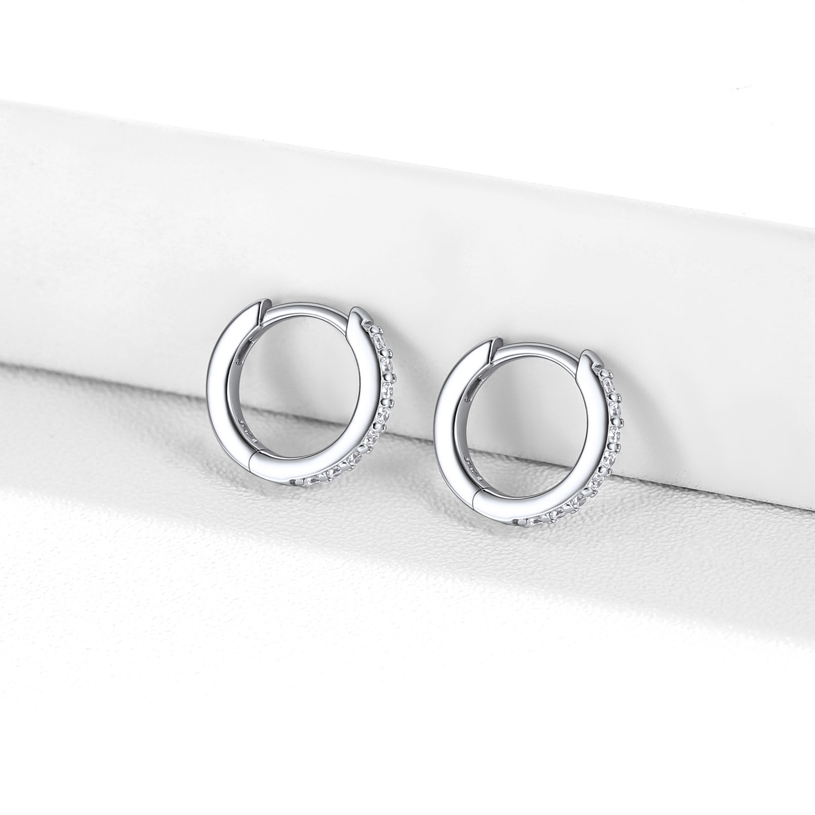Créoles Argent 925 avec Zirconia – 6 mm