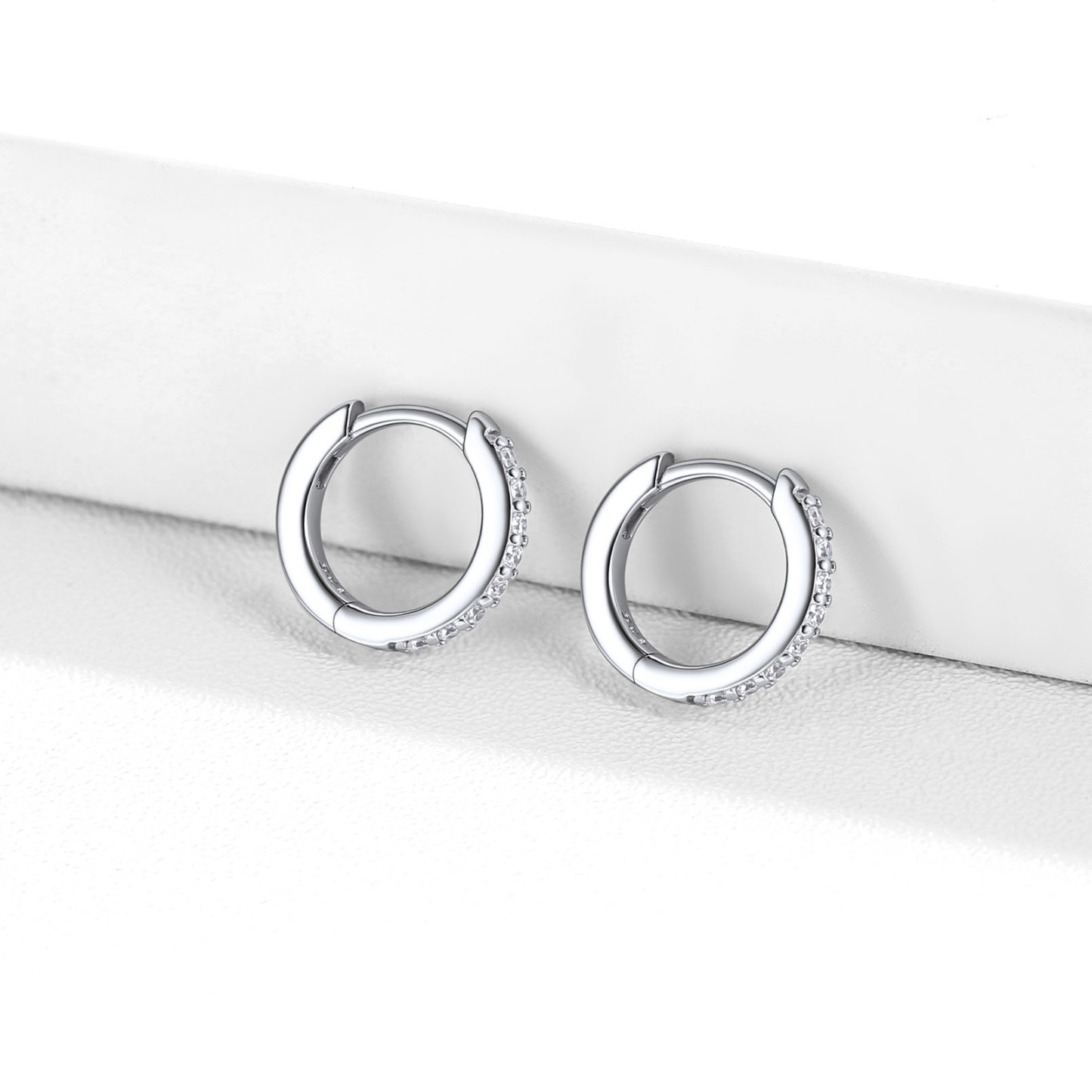 Créoles Argent 925 avec Zirconia – 6 mm