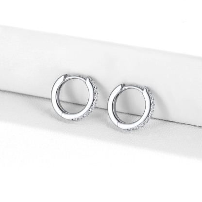 Créoles Argent 925 avec Zirconia – 6 mm