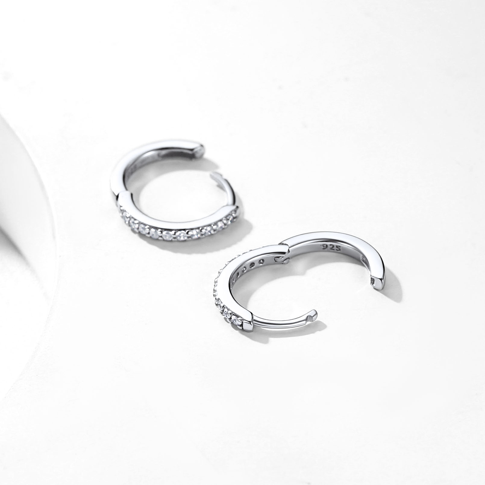 Créoles Argent 925 avec Zirconia – créoles avec zircon brillant