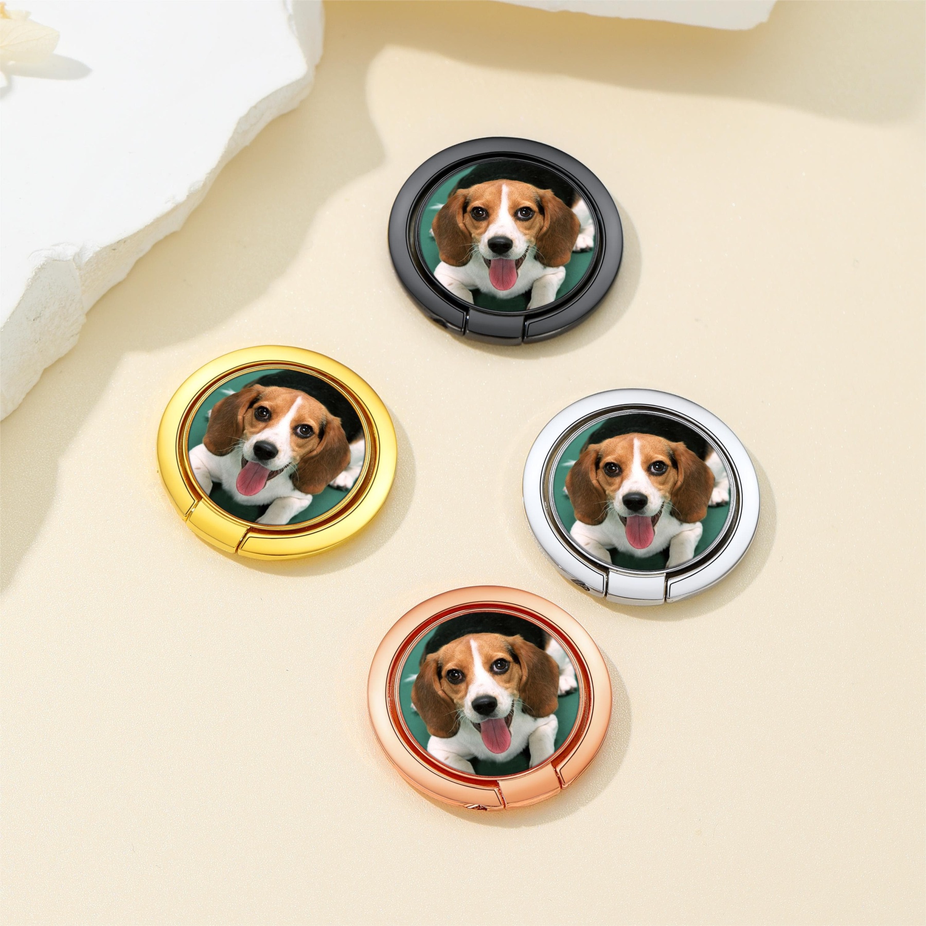 Support de Bague pour Téléphone Portable Personnalisé avec Photo Collection