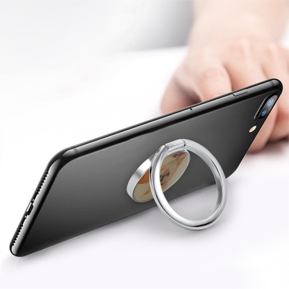 Support de Bague pour Téléphone Portable Personnalisé avec Photo Argenté Scène