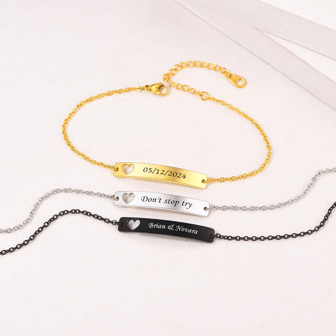 Bracelet Collection Personnalisé avec Barre Nominale 