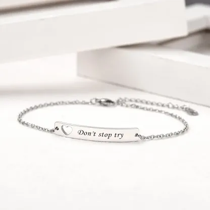 Bracelet Personnalisé avec Barre Nominale pour  Femmes