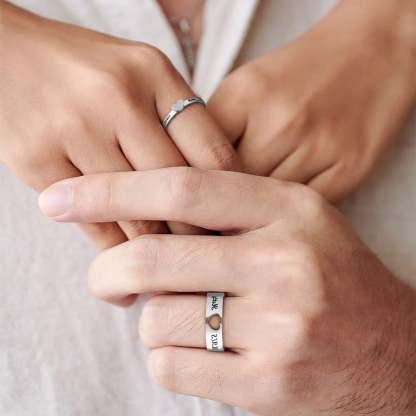 Bagues Promesse Personnalisées avec Prénoms 