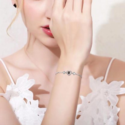 Bracelet Photo Projection Personnalisé cadeaux pour femme 