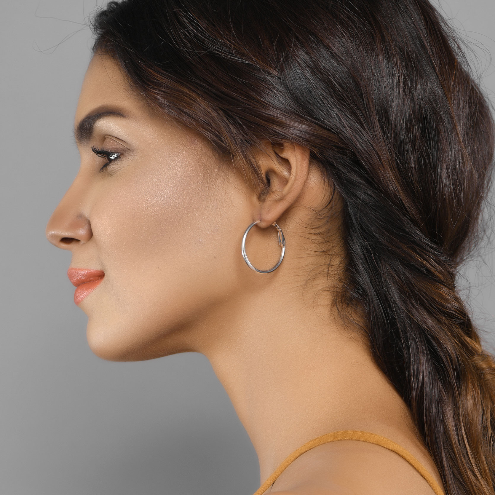 Créoles Larges et Légeres en Acier Inoxydable 