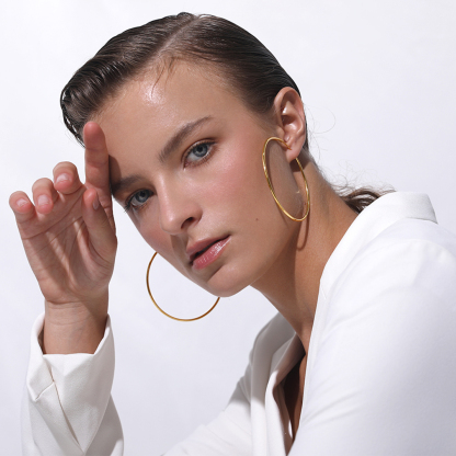 Créoles Larges et Légeres pour Femmes