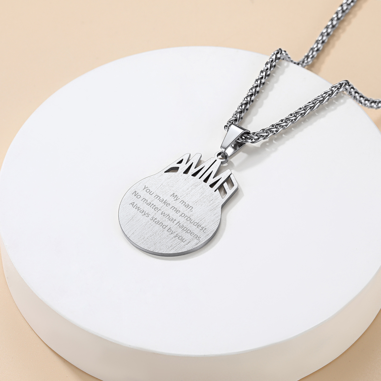  Collier Personnalisé Sport avec Numéro et Chaîne Réglable Argenté