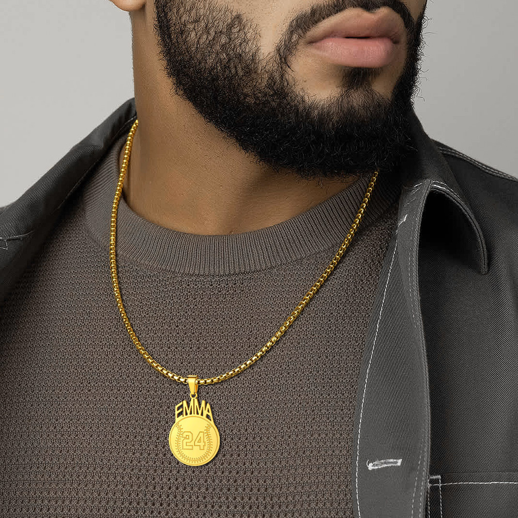  Collier Sport avec Numéro et Chaîne Réglable