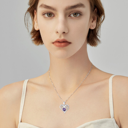 Collier avec Cœur Infini et Pierre de Naissance 