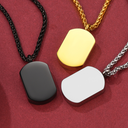 Collier Urne Gravé pour Cendres Bijoux Funéraires