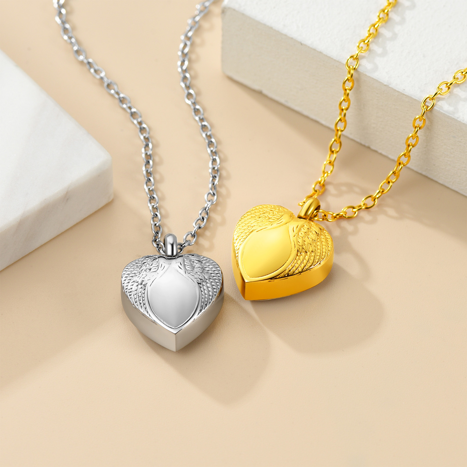 Collier Urne Personnalisé avec Photo Gravé pour Cendres Collection