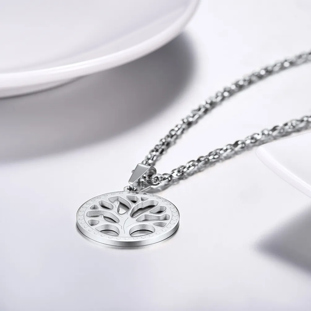 Collier  pour Famille Argenté