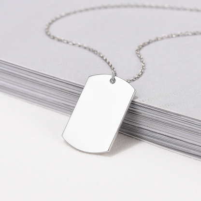 Collier Personnalisé en Argent sterling avec Chaîne