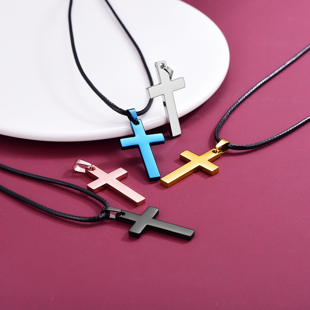 Collier Croix Personnalisable en Acier Inoxydable Collection