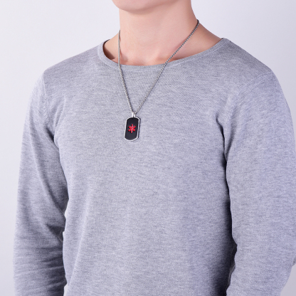 Collier d'Urgence Médical en Acier Inoxydable 