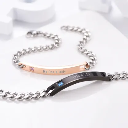 Bracelets Collection Assortis Personnalisés avec Prénoms pour Couples