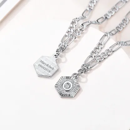 Bracelet de Cheville Personnalisé A-Z avec Chaîne Figaro  Argenté